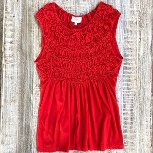 Pretty smocked tank shirt by Deletta